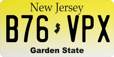 NJ license plate B76VPX