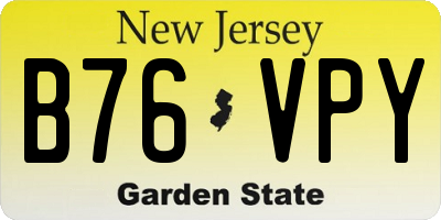 NJ license plate B76VPY