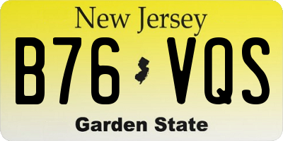 NJ license plate B76VQS