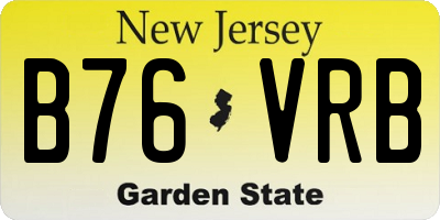 NJ license plate B76VRB