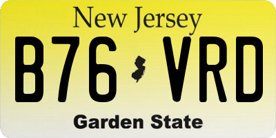 NJ license plate B76VRD