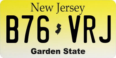 NJ license plate B76VRJ