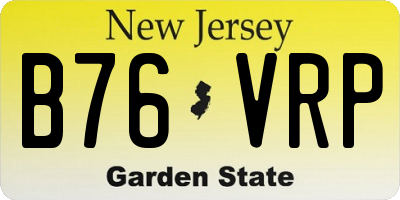 NJ license plate B76VRP