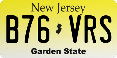 NJ license plate B76VRS