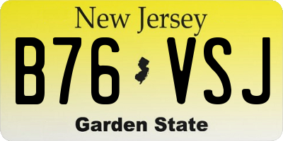 NJ license plate B76VSJ