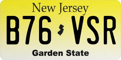 NJ license plate B76VSR