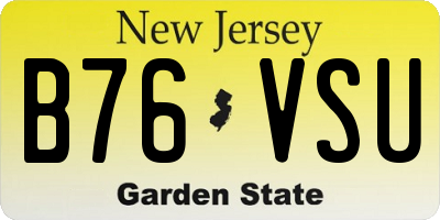 NJ license plate B76VSU