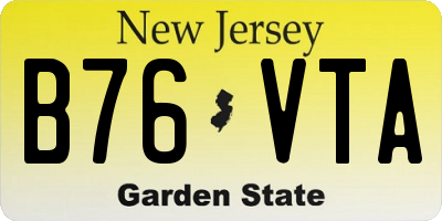 NJ license plate B76VTA