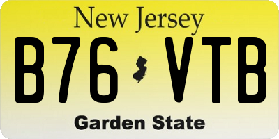 NJ license plate B76VTB