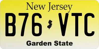 NJ license plate B76VTC