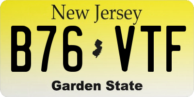 NJ license plate B76VTF