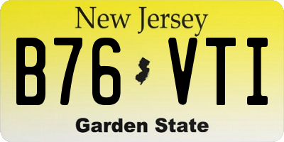 NJ license plate B76VTI
