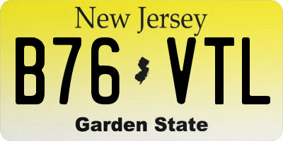 NJ license plate B76VTL