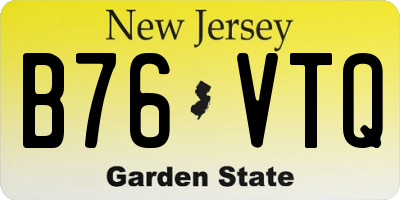NJ license plate B76VTQ