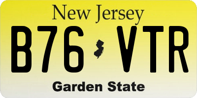 NJ license plate B76VTR