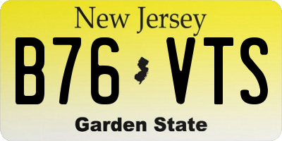 NJ license plate B76VTS