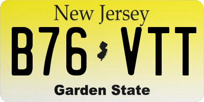 NJ license plate B76VTT
