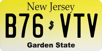 NJ license plate B76VTV