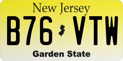 NJ license plate B76VTW