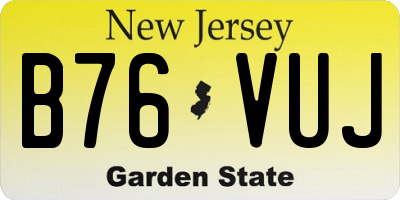 NJ license plate B76VUJ