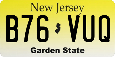 NJ license plate B76VUQ