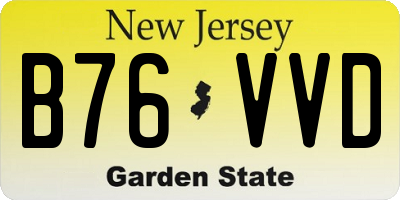 NJ license plate B76VVD
