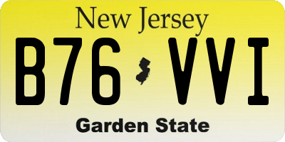 NJ license plate B76VVI