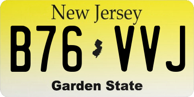 NJ license plate B76VVJ