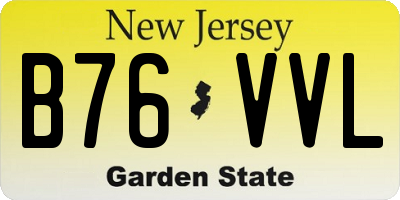 NJ license plate B76VVL