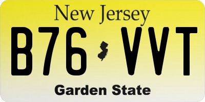 NJ license plate B76VVT