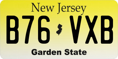 NJ license plate B76VXB