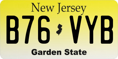 NJ license plate B76VYB