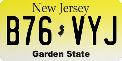 NJ license plate B76VYJ