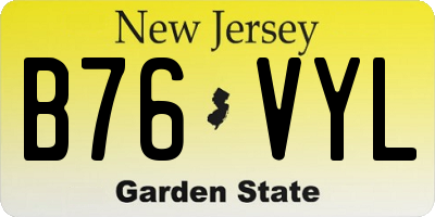 NJ license plate B76VYL