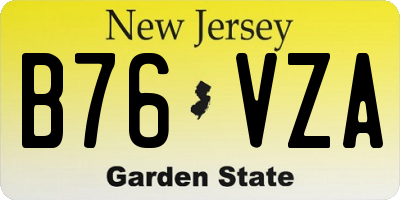 NJ license plate B76VZA