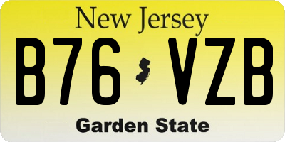 NJ license plate B76VZB