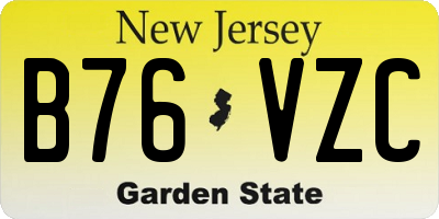 NJ license plate B76VZC