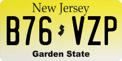 NJ license plate B76VZP