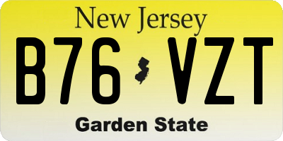 NJ license plate B76VZT