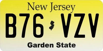 NJ license plate B76VZV