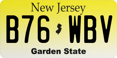 NJ license plate B76WBV