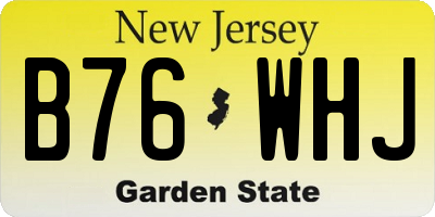 NJ license plate B76WHJ