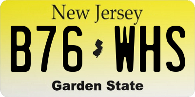 NJ license plate B76WHS