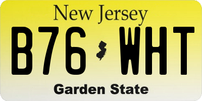 NJ license plate B76WHT
