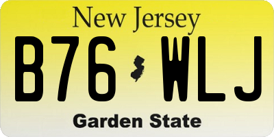 NJ license plate B76WLJ