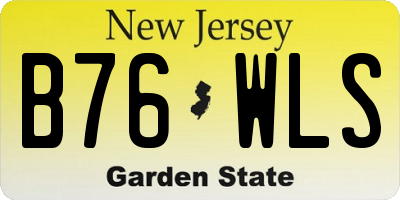 NJ license plate B76WLS