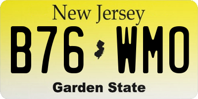 NJ license plate B76WMO