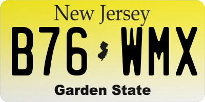 NJ license plate B76WMX