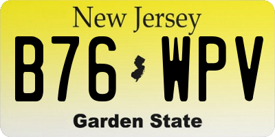 NJ license plate B76WPV
