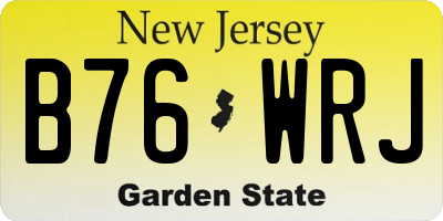 NJ license plate B76WRJ